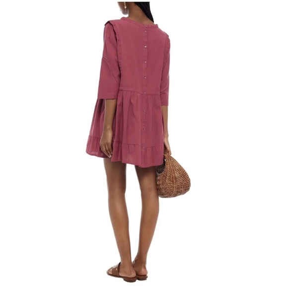 BA&SH Robe Lune in Raspberry - Picture 3 of 12